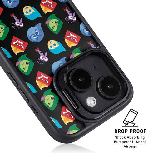 Disney Inside Out Character Pattern iPhone 15 Kickstand Case